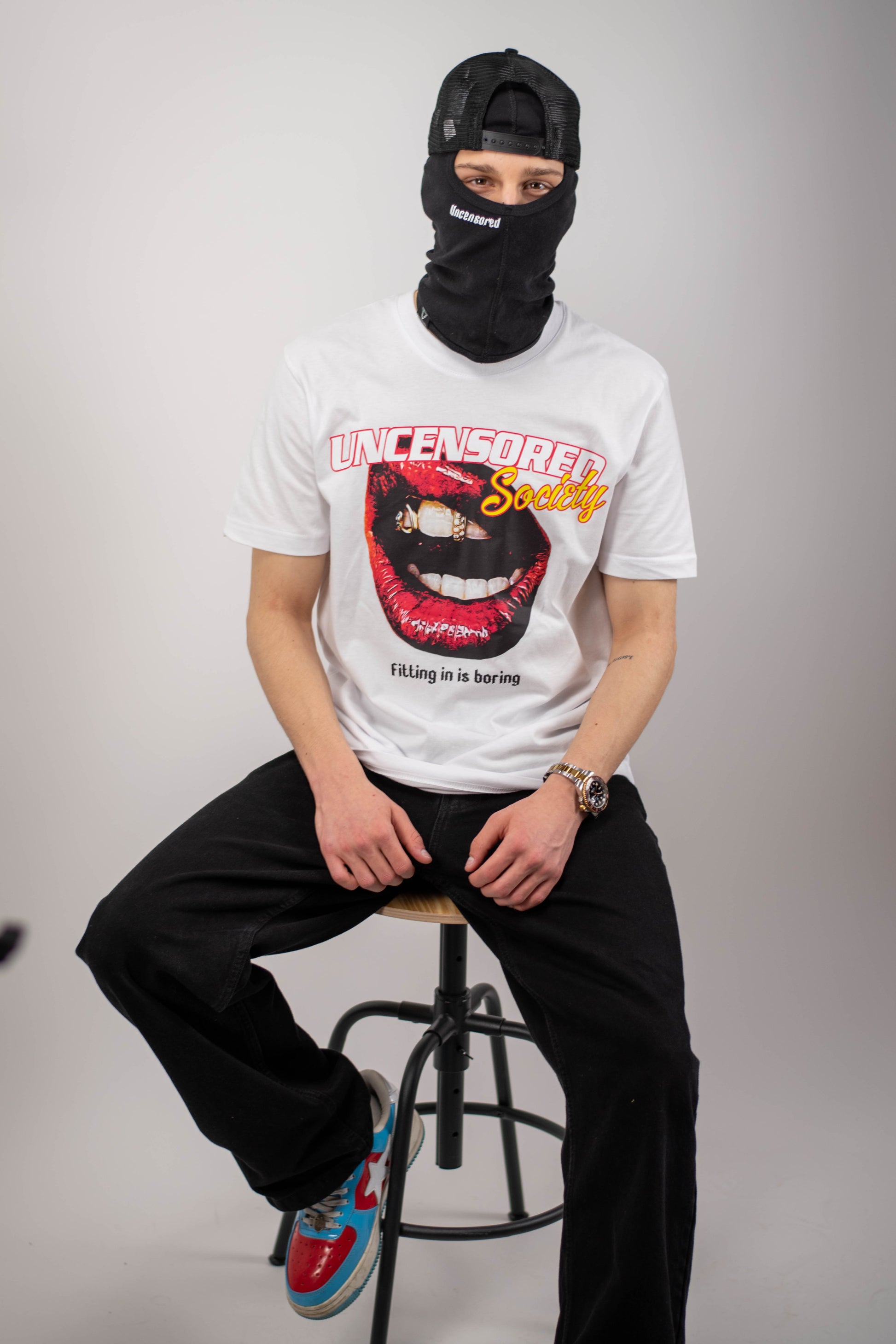 The Mouth Tee white